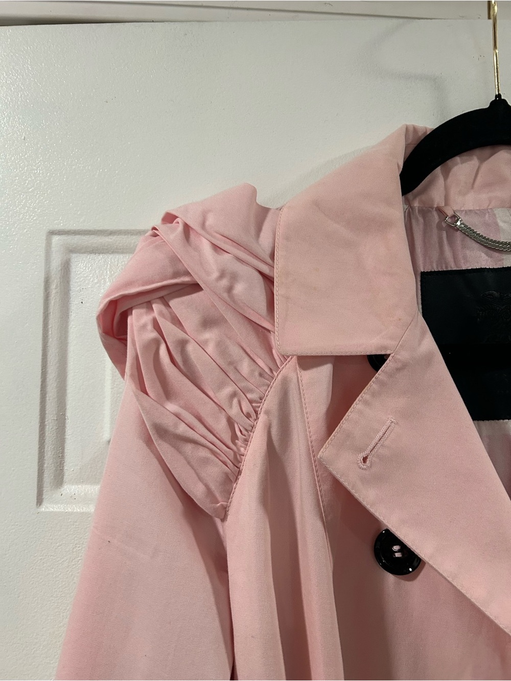Rare vintage Burberry Prorsum dusty pink cotton trench coat - Picture 5 of 16